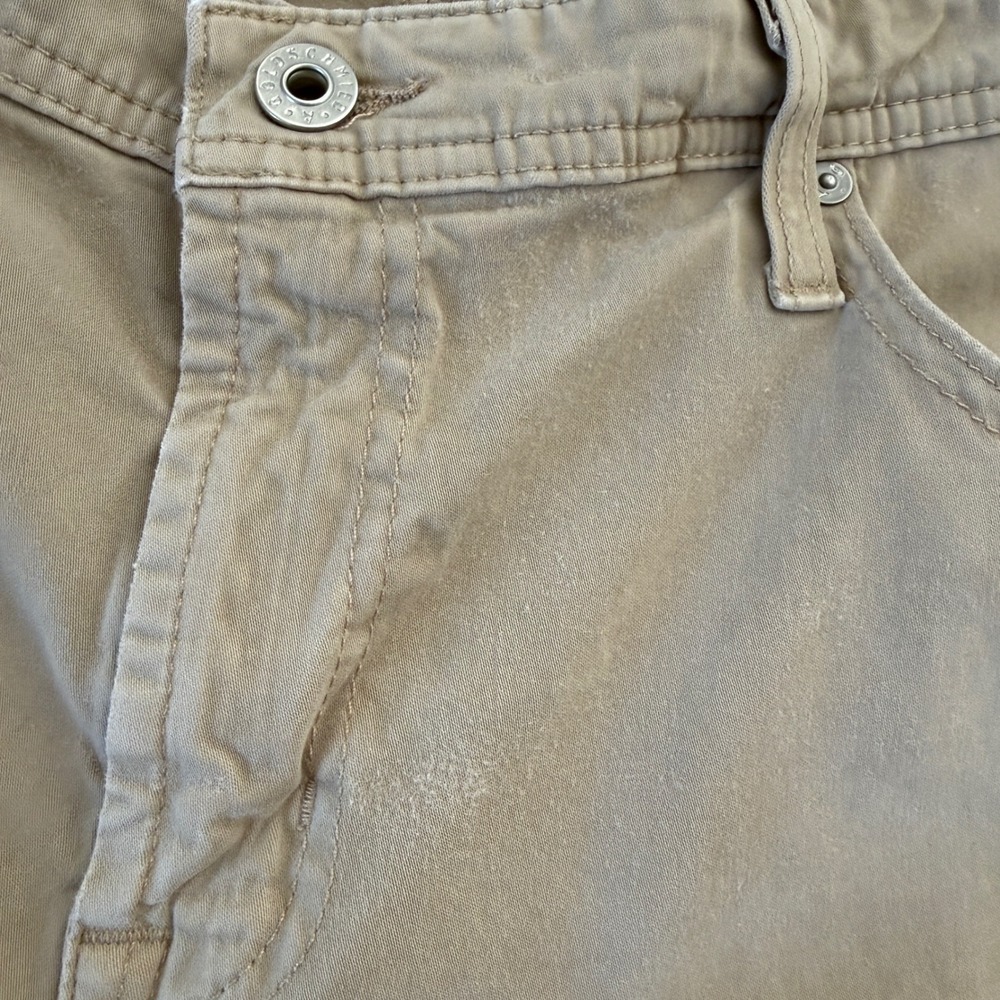 AG Adriano Goldschmied The Protégé Straight Leg Tan Chino Pants 38x33 USA *READ - Picture 3 of 12